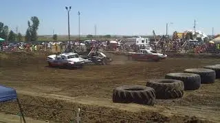 2017 Mott, ND Team Demolition Derby-Heat 1