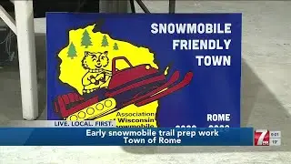 Early prep work underway for #snowmobile trail groomers