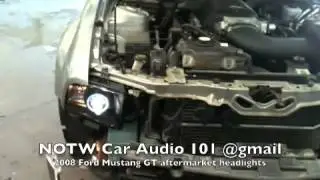 2008 Ford Mustang GT with aftermarket headlights