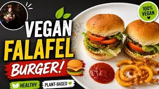 Vegan Falafel Burger Quick and Easy Recipe ! How to make Falafel Burger Simple and Tasty Recipe 🍔😋!