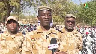 Le Président du Faso, le Capitaine Ibrahim TRAORÉ, a remis 2000 motos à la Police nationale