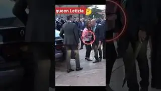 🌀🫣queen Letizia Hold this bodyguard😅in public#royal#queen#leonor