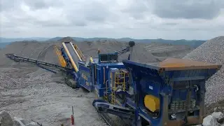 Mobile Sandvik Fintec 1107 Rock Crusher jaw impact stone crushing Screening plant portable quarry