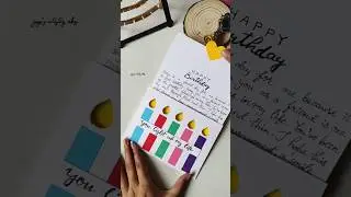 DIY Birthday Candle Card #diy #birthdaycard #papercraft #handmade #youtubeshorts