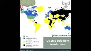 US AI Chip Shipment R_.strictions! #map #ai #usa #chip #shipment #countries #youtubeshorts #peace