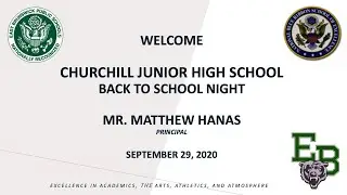 Churchill Junior High School - Back to School Night 2020