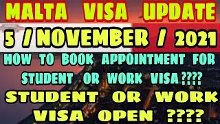 Malta Visa November Update 2021 | Malta Work Permit For Indian | Malta Student Visa Update