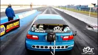 Street2Track Berto's AWD civic get so close to hitting that 8 sec pass with a 9.08 at 146
