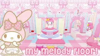 My Melody Floor Speedbuild & Tour | Roblox My Hello Kitty Cafe Ideas | Riivv3r