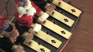 Gold Label Bandstand Bears Xylophone Music Box