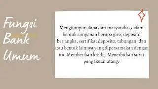 Pengertian Bank Indonesia, Bank Umum, dan BPR - X PSY 1, Era Paxia