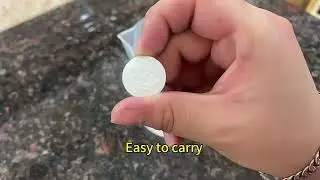 Ezywipe compressed cleansing towel 100 packs 100% rayon biodegradable travel camping families