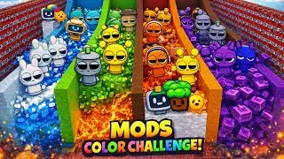 Minecraft mods are placed on dangerous blocks to see who survives!💥🔥