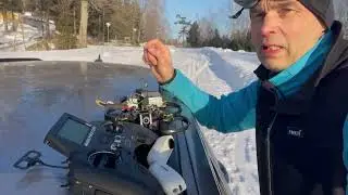 Karin selostama fpv dronelento 10.2.2024 Master Golfin maisemissa