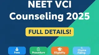NEET VCI COUNSELLING 2025 !! FEES  REFUND, ALL TIPS#college #vci #veterinary #neetaspirant #yt 