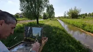 en pleinair schilderen met olieverf in de Landerije Roosendaal