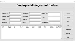 Employee Management system in Excel || How to Create Data Entry Form in Excel || Part-2