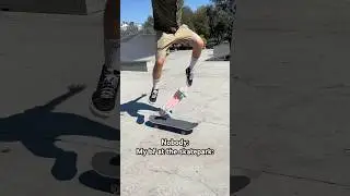 Kickflip on a pennyboard on a skateboard??? He&rsquo;s crazy!