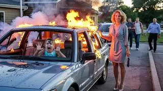 HOA Karen Locked Disabled Girl in Burning Car, Unaware I'm a Police Commander