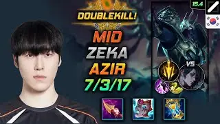 Azir Mid Build Zeka Nashor's Tooth Lethal Tempo - LOL KR Challenger Patch 15.4