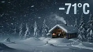 Solo Camping in the Coldest Place on Earth at -71&deg;C | Overnight in a Wooden Cabin With My Dog