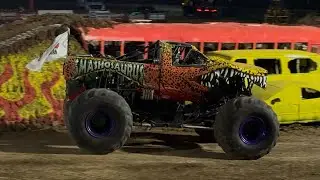 Toughest Monster Truck Tour Lamar MO 2025 Show 2 Freestyle | Smashosaurus 