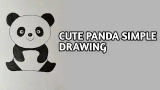 😍 Simple Panda Drawing | Panda Drawing | #Short