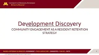 Community engagement as a resident retention strategy