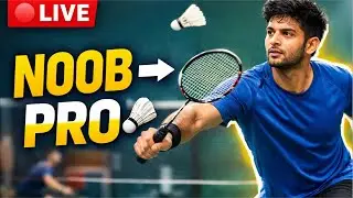 LIVE Badminton Practice 🏸 | Improving My Game in Real Time | Noob to Pro! DAY: 11/100