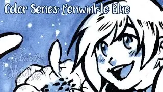 1-Color Challenge 1: Periwinkle Blue (1 marker art)