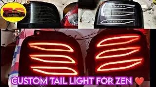 Custom Tail Light for Zen Type 1 | Full Led Setup | Modified Zen ❤️