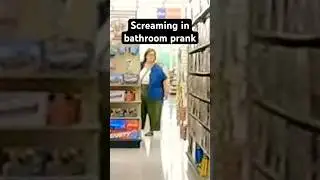 Screaming in public restroom prank 😂