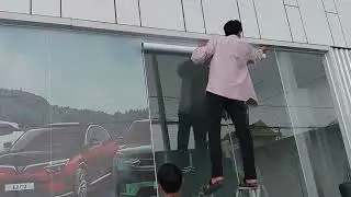 Kỹ Thuật dán decal lưới siêu đẹp 🥰😍#viral #vietnam #vinfast 