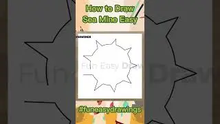 How to Draw a Sea Mine Easy - Fun Easy Drawings @funeasydrawings #funeasydrawings #drawing #fun