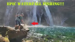 EPIC WATERFALL TROUT FISHING. (every cast is a fish, non stop action!!!)