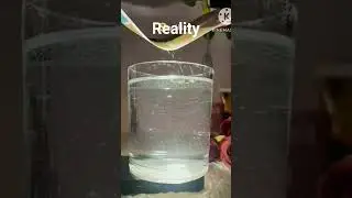 water colour trend | expectation v/s Reality 😂  #waterfall #diy #trending #turmericpowder #shorts