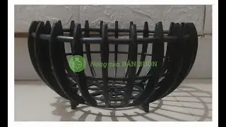 Chậu nhựa Giả B&iacute; trồng Lan Fi30 - M&agrave;u Đen