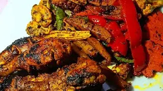 Chicken fry with vegetables saute recipe #chikenfry #vegetablesaute #cooking #subcriber 