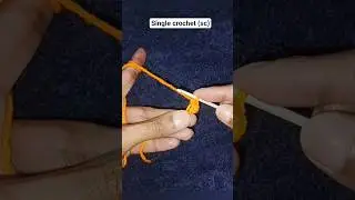 How to do single crochet(sc)🪢|| #crochet #youtubeshorts #ytshorts #shorts #trendingshorts #trending