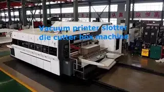 HRB pack Vacuum printing slotting die cutting box machine; Vacuum flexo printer machine