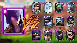 WITCH VS ALL CARDS IN CLASH ROYALE | WITCH 1 ON 1 GAMEPLAY