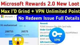 Microsoft Rewards 2.0 Loot Grind 10x Faster Points⚡Microsoft rewards Unlimited points new update