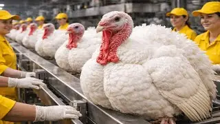 Inside Turkey Baking Factory Process 🦃🔥 | How Turkey Is Baked | Food Factory Tour