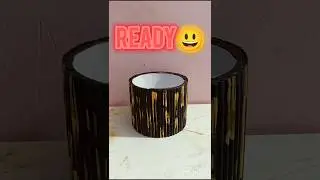 Diy pen holder from empty tape roll #diy #craft #art