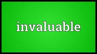 Invaluable Meaning