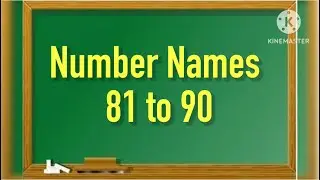 Number Names l Number Names 81-90 l Number Spelling l Learn Numbers l Numbers 81-90 l #numbername