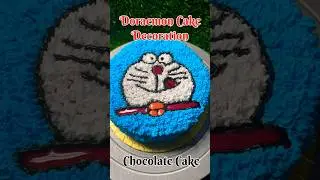 Easy Doraemon Cake Decoration | Chocolate Cake Recipe | Doraemon Face Design | @kitchenkicks426