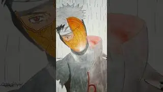 Obito broken mask drawing #from naruto