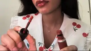 Lofi Asmr | Doing a Cherry Makeup Look on You 🍒 | Camera Brushing