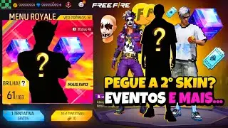 CORRE!! 2° OURO ROYALE (DIMA ROYALE)? PEGUE O CUBO, MANÍACO DO GOLPE E MAIS - NOVIDADES FREE FIRE